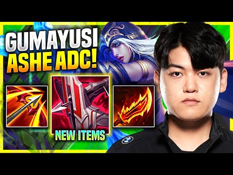 GUMAYUSI PICKS ASHE WITH NEW ITEM IMMORTAL SHIELDBOW! - T1 Gumayusi Plays Ashe ADC vs Ezreal!