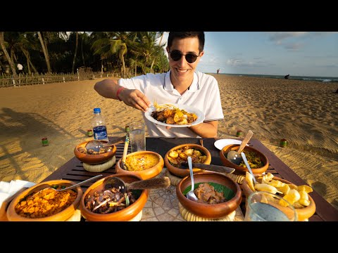 SRI LANKAN FOOD : Craziest EGG Hopper + Seafood on the Beach!! BEST Street Food in Sri Lanka 2021