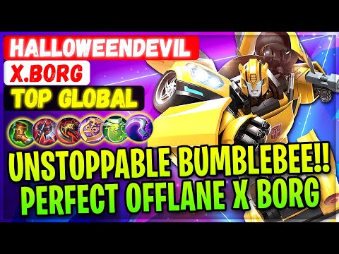 Unstoppable Offlane X Borg [ Top Global X.Borg ] HalloweenDevil - Mobile Legends Gameplay And Build.