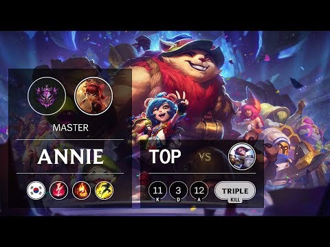 Annie Top vs Fiora - KR Master Patch 9.22