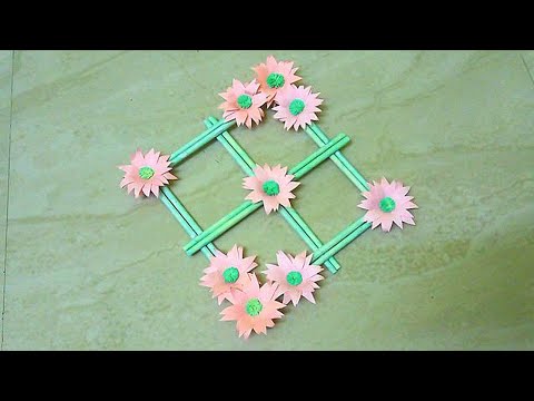 Flower wall hanging|Tutorial|Shashini arts & crafts.