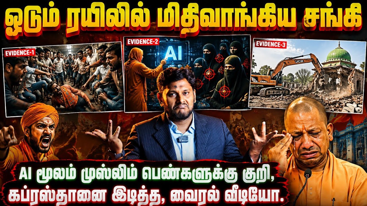 ஓடும் ரயிலில் மிதி வாங்கிய சங்கி | AIல் முஸ்லிம் பெண்க