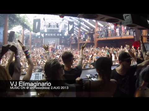 VJ Elimaginario @ MUSIC ON  amnesia(ibiza)  2.AUG 2013