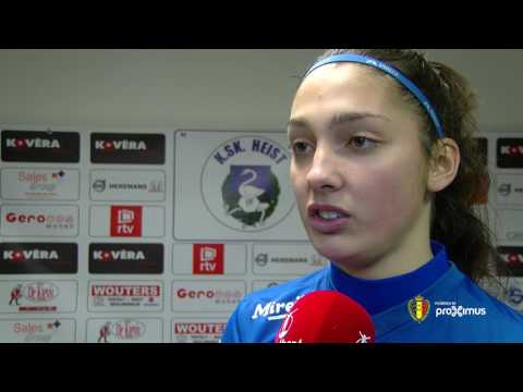 Speelster Amber Tysiak KRC Genk na 5 1 winst op KSK Heist
