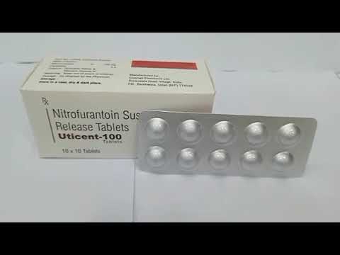 Uticent-100 nitrofurantoin sustained release tablets, 100 mg