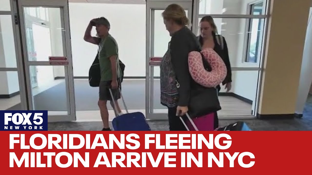 Floridians fleeing Hurricane Milton arrive in NY