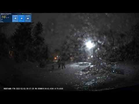 Falling Snow | Relaxing Music | Oakville, Ontario, Canada | 4K