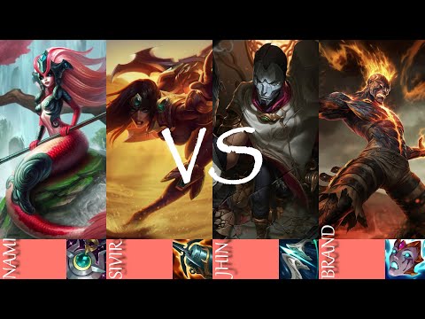 Nami y Sivir vs Brand y Jhin
