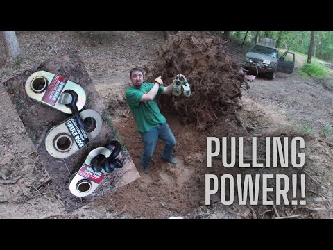 MECHANICAL ADVANTAGE FOR THE WIN!!  Using Harbor Freight snatch blocks to remove a large tree stump