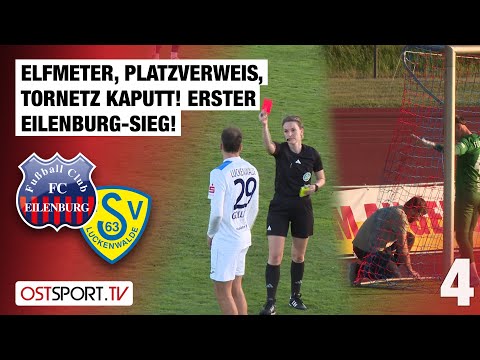 Elfer, Platzverweis, Tornetz kaputt! Erster FCE-Sieg: Eilenburg - Luckenwalde | Regionalliga Nordost