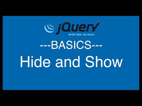 jQuery Basics Tutorial 6 Hide and Show