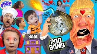 OUR HAUNTED HOUSE w/ ZOMBIE DONALD TRUMP @ 3am! My Soup is BOMB! FGTEEV Halloween Gameplay Skit
