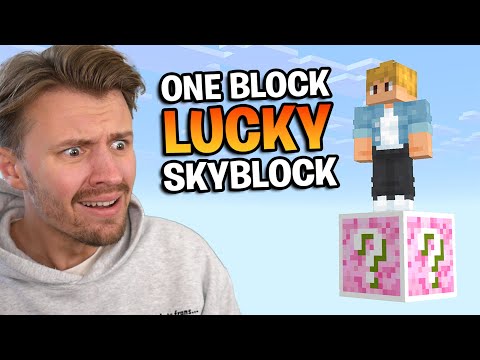 I Played ONE BLOCK LUCKY SKYBLOCK..