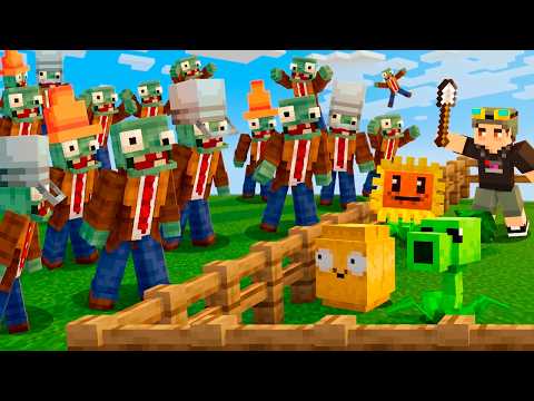 1000 ZOMBIES vs PLANTAS en Minecraft