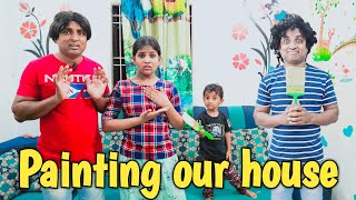 Painting our house | comedy video | funny video | Prabhu sarala lifestyle
