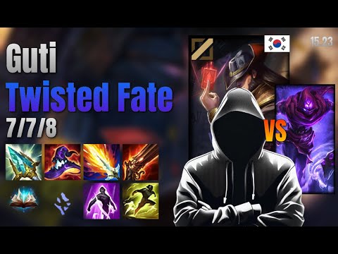 Guti Mid Twisted Fate vs Malzahar lol KR solo rank Full Game 15.23 | Guti 트위스티드 페이트 vs 말자하