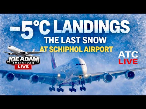 🔴 LIVE: Freezing –5°C ❄️ The LAST SNOW at Amsterdam Schiphol | Jan 11, 2026