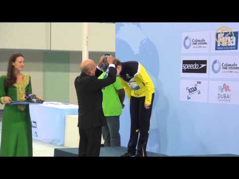 Remy Fairweather wins 400m freestyle - 4th FINA World Junior Swimming, Dubai 2013