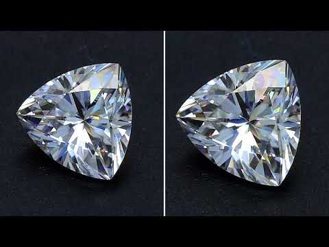 Trillion cut Forever One Moissanite Loose Stone in 4k