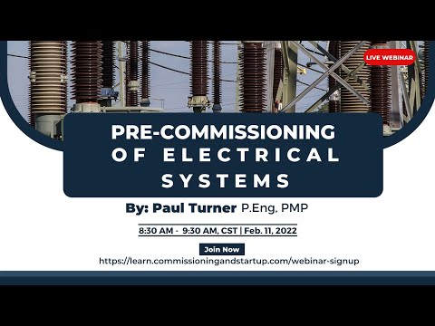 Pre-Commissioning of Electrical Systems