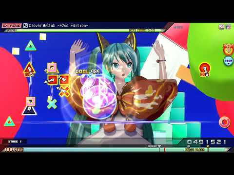 7★【 HATSUNE MIKU】「Clover♣Club -F2nd Edition-」Extreme Perfect 【 Project Diva Arcade Future Tone PC 】