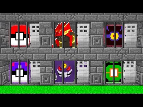 ESCOLHA A PRISÃO DE POKEMON COM LUCKY POSITIVA VS NEGATIVA - MINECRAFT