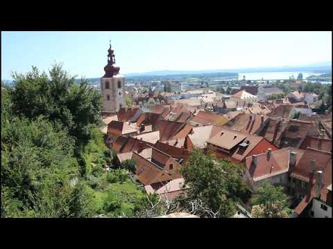 Словения. Панорама Старого города Птуй.