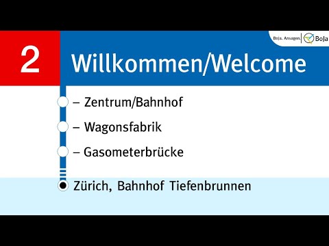 VBZ/ZVV Ansagen | 2 Schlieren Geissweid - Zürich Bahnhof Tiefenbrunnen | BoJa Ansagen