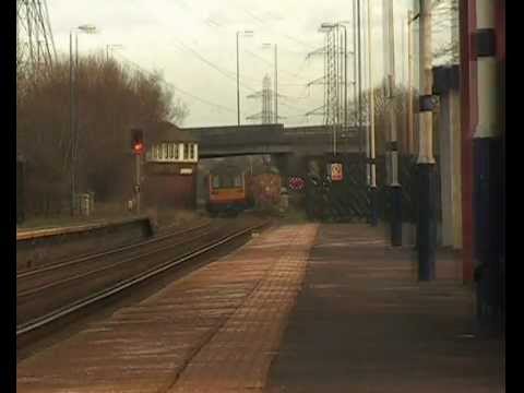 DRS 37409 and 57010 Nuclear Waste Train to Sellafield through Blaydon 8th February 2013