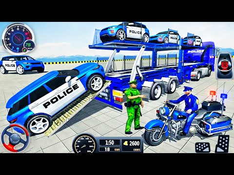 Police Car Cargo Transport Simulator 3D - US Truck Transporter Trailer Driver - Android GamePlay #2