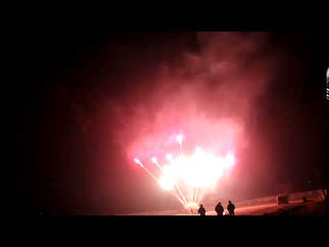 1.4G PRO FIREWORKS: PFX13FR-1 SLICE 13 SHOT FAN PINK CROSSETTE W WHITE STROBE MINE