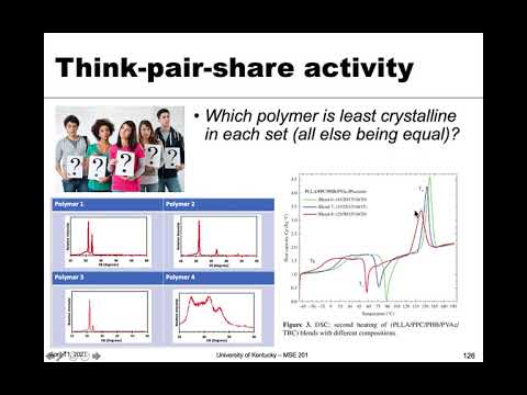 MSE 201 S21 Lecture 31 - Module 3 - Measuring Polymer Crystallinity Examples