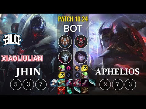 BLG xiaoliulian Jhin vs Aphelios Bot - KR Patch 10.24