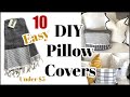 10 High End DIY Pillow Covers How To Make Pillow Covers UNDER 5