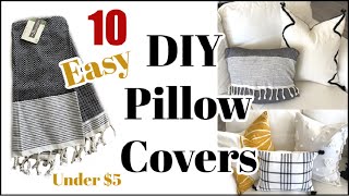 10 High End DIY Pillow Covers | How to Make Pillow Covers UNDER $5