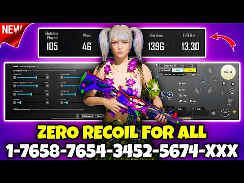 🔥Bgmi sensitivity settings 2025 🥵 | Bgmi best sensitivity settings 😱| Zero recoil sensitivity bgmi.