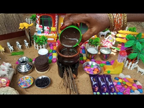 Miniature Oreo & Gems Chocolate Cake | Mini Cooking | Chocolate Cake Recipe | Deni Miniature.