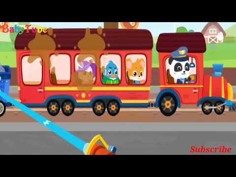 Baby Panda Express on the way. Baby Panda Train cartoon video. BabyTube