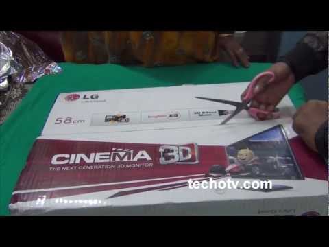 LG D2342P 3D Monitor Full Unboxing, Hands-On