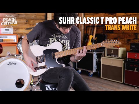 No Talking...Just Tones | Suhr Classic T Pro Peach LTD - Trans White - Roasted Maple Neck