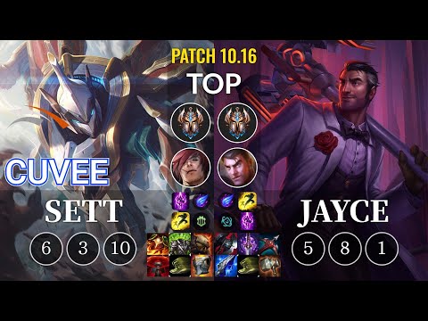 HLE CuVee Sett vs Jayce Top - KR Patch 10.16