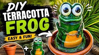 Frog Terracotta Pot Crafting Tutorial || Garden Crafts