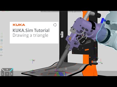KUKA.Sim Tutorial - Stift nehmen und Dreieck zeichnen - Education Zelle (Teil 4)