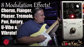 Video thumbnail for DONNER Alchemy Pedal - 8 Modulation Effects in 1 Pedal! by The Tone King