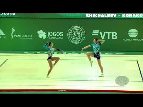 Russian Federation 1 (RUS) - 2018 Aerobic Worlds, Guimaraes (POR) - Mixed Pair Qualifications