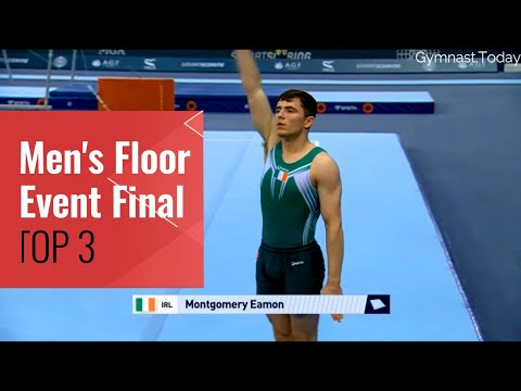 Top 3 in Men's Floor Final - 2022 Baku Gymnastics Apparatus World Cup