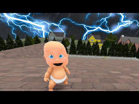THUNDER STORM Destroys Baby's House... (who's your daddy)