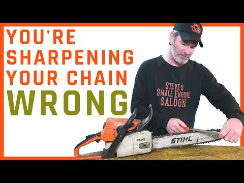 CORRECT WAY To SHARPEN A Chainsaw (Step By Step)
