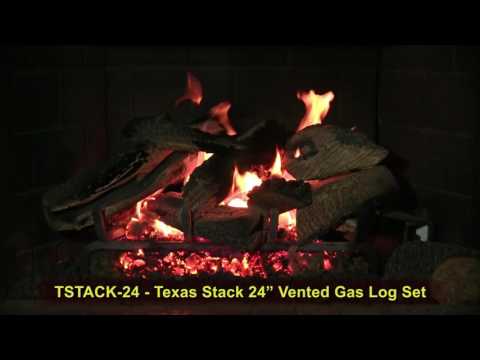Golden Blount Texas Stack Gas Logs Video