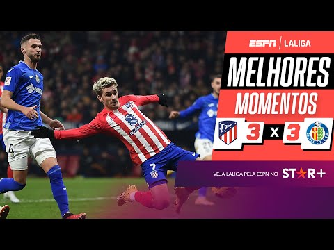 Gols e lances de Atlético de Madri x Getafe